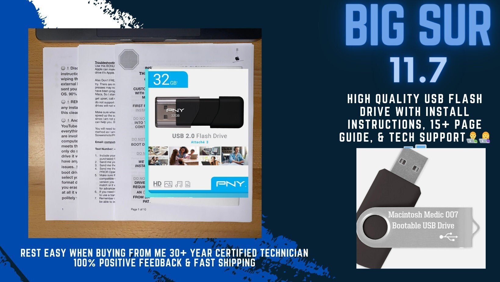 Mac OS Big Sur Bootable USB Flash Drive With Guide And Tech Support