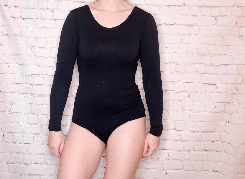 Leotard Vintage Black Bodysuit