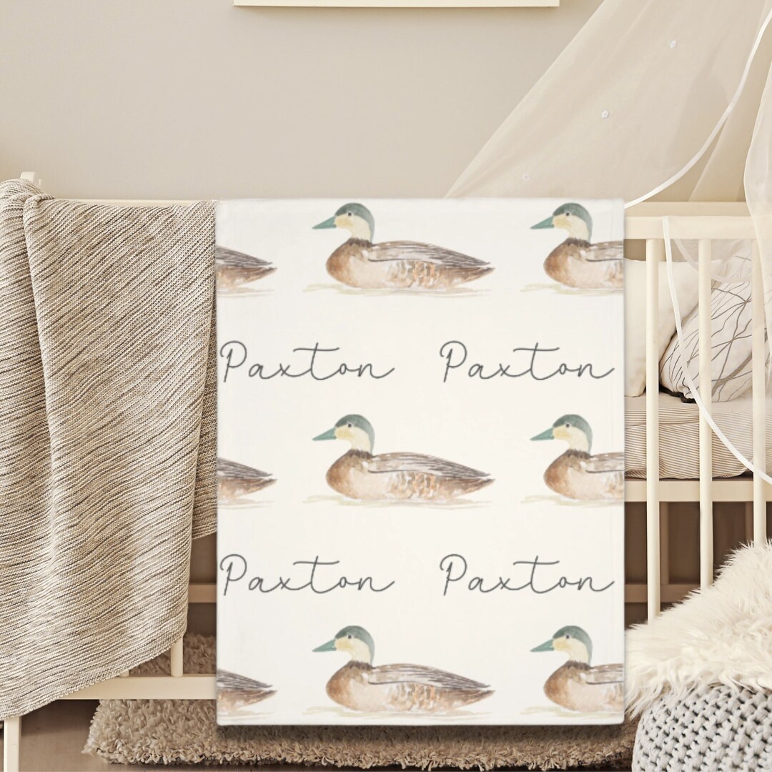 Personalized Duck Blanket Duck Hunter Baby Blanket baby Boy Etsy