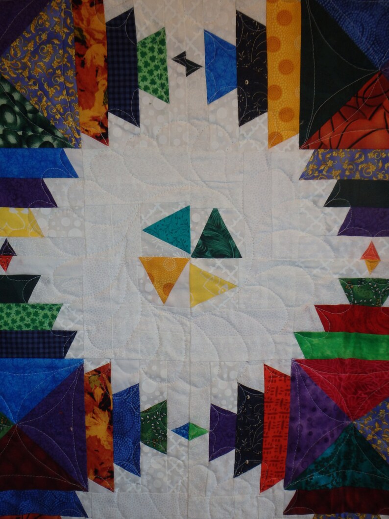 Modern Quilt Pineapple Quilt Queen Size Quilt Handmade Etsy