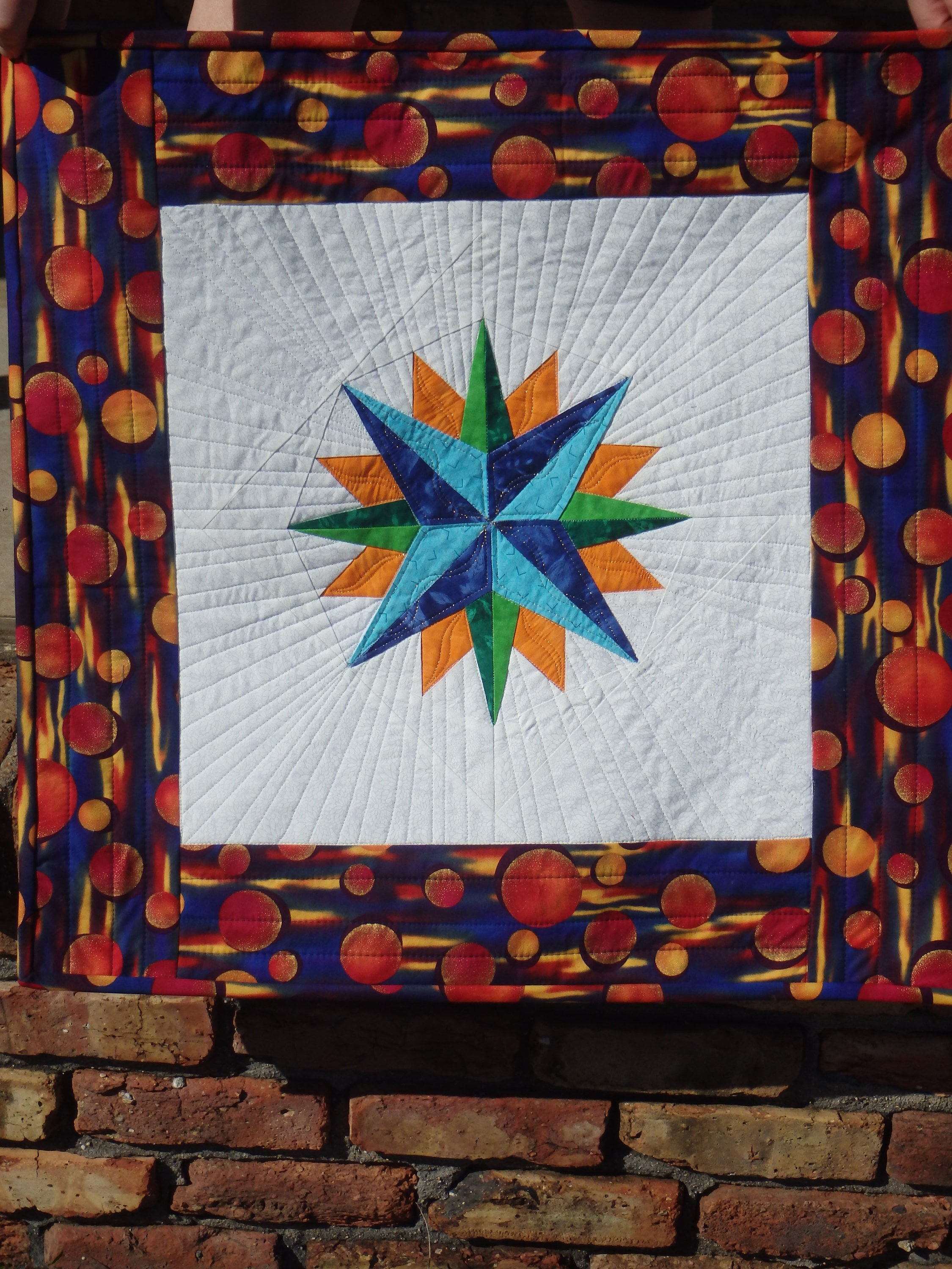 土星の星型キルト壁掛け、モダンなパッチワーク装飾 - Etsy 日本