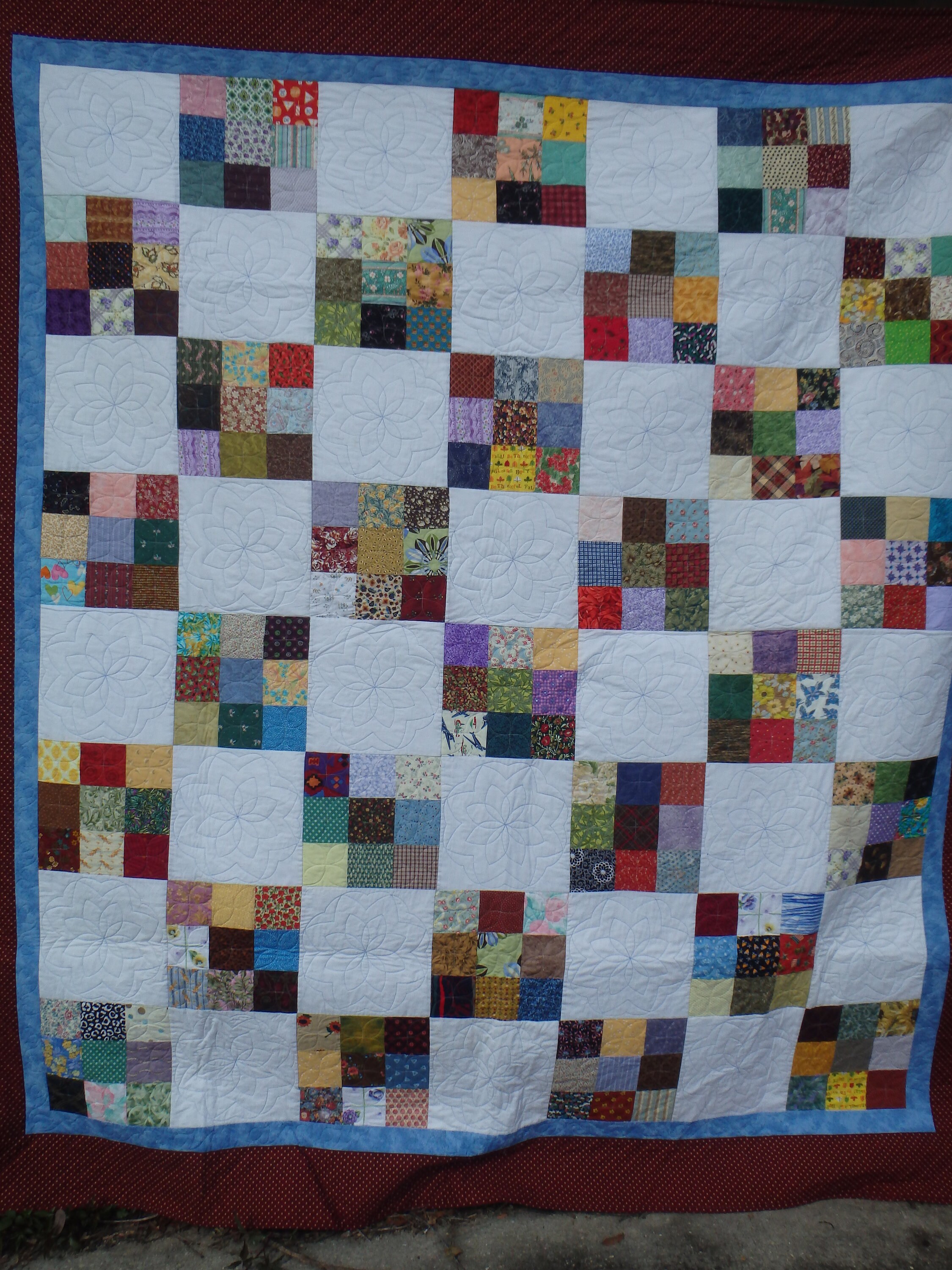 Queen Size Patchwork Quilt, King Size Nine Patch Quilt Etsy