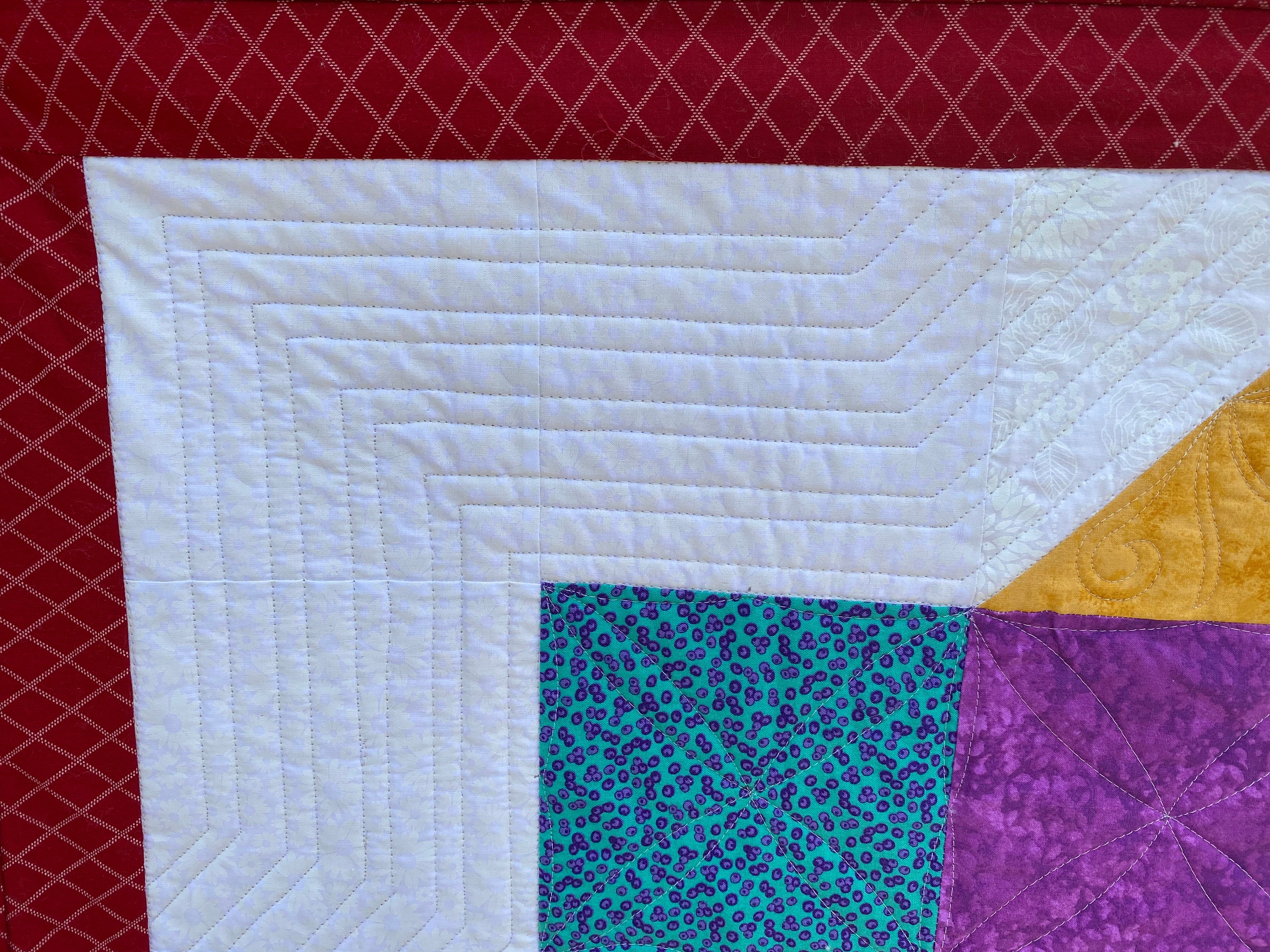 Red Gender Neutral Baby Quilt Red Baby Quilt Modern Red Baby Etsy