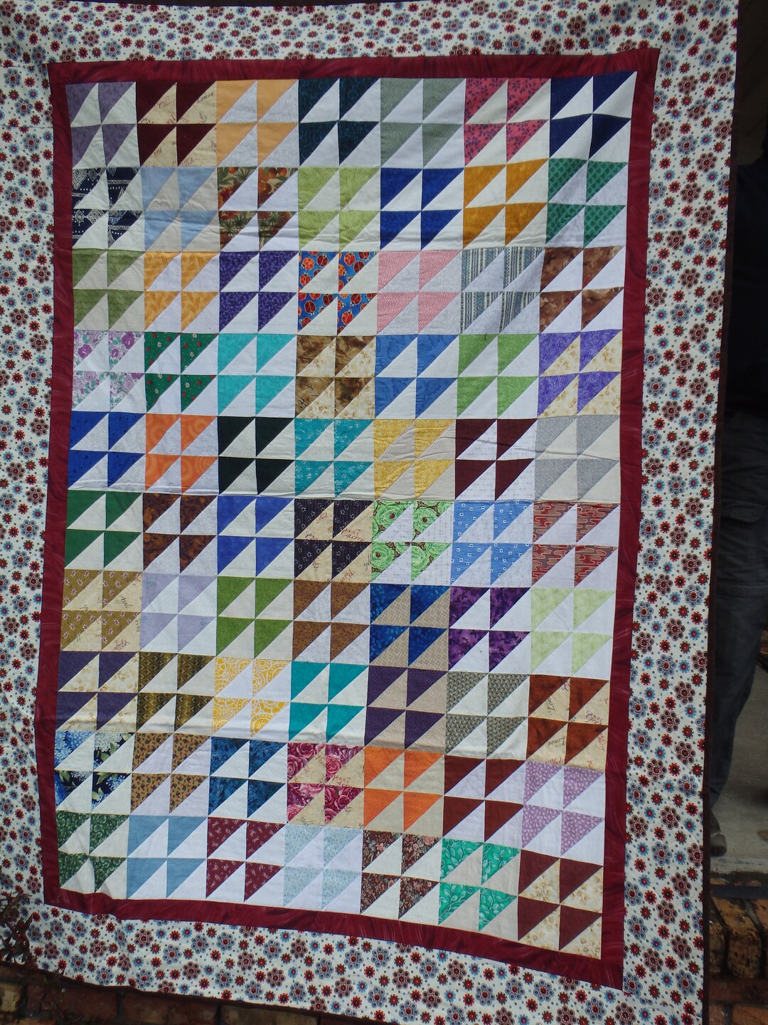 Traditional Twin Size Quilt Homemade Patchwork Lap Quilt - Etsy