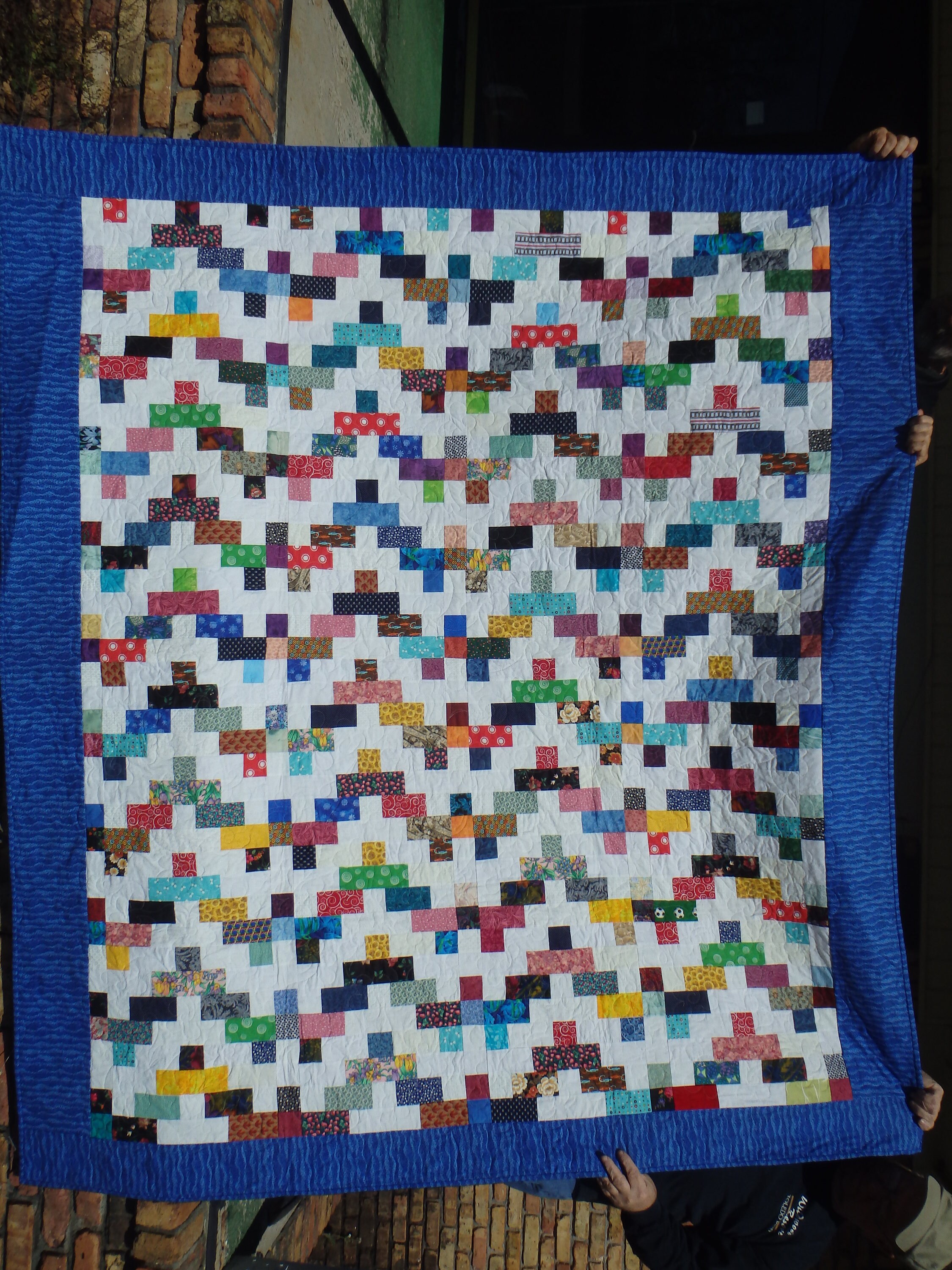 Queen Size Patchwork Quilt King Size Patchwork Quilt Scrap Etsy