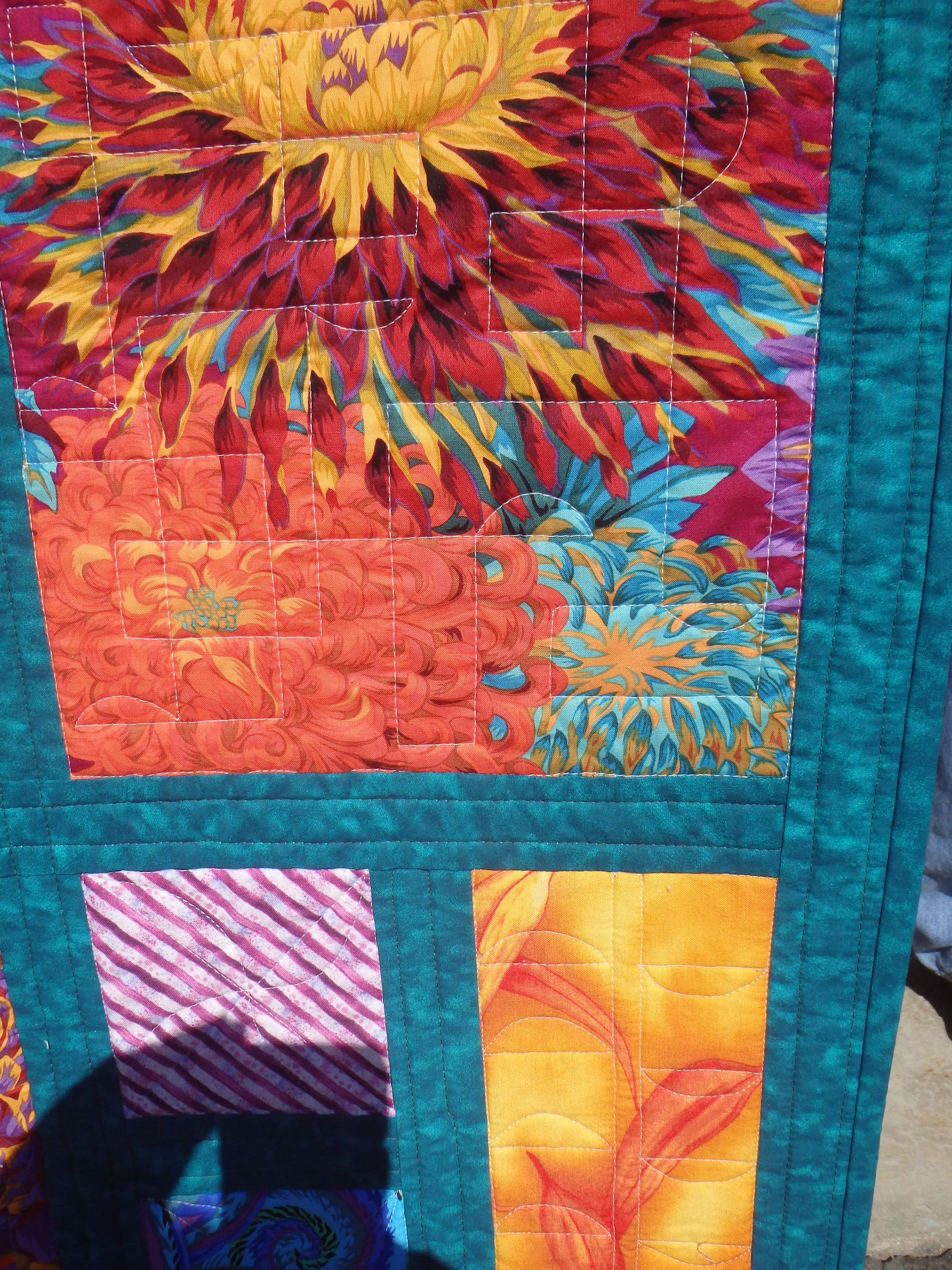 Kaffe Fassett Modern Floral Twin Size Quilt, Couch Quilt Etsy