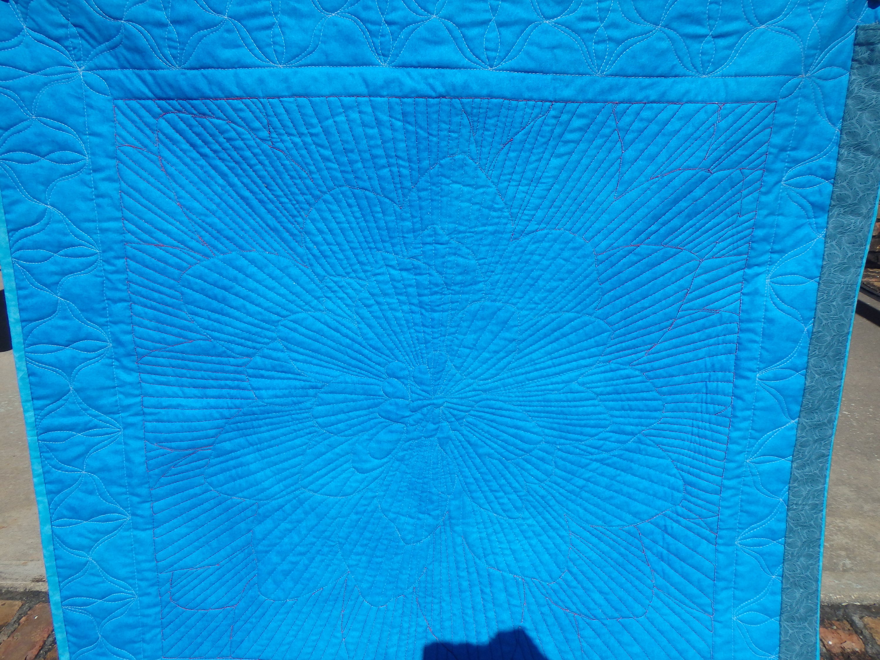 Blue Trellis Dream Quilted Bag