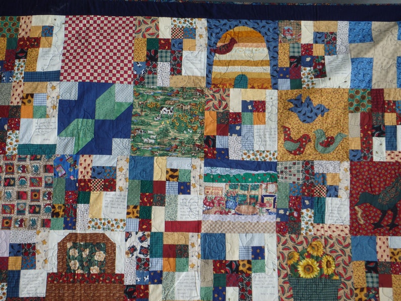 Farmhouse Quilt Farmhouse Decor Country Quilt Queen Size Etsy