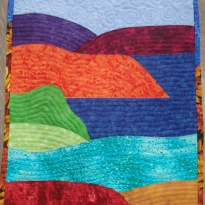 quilted landscape wall hanging