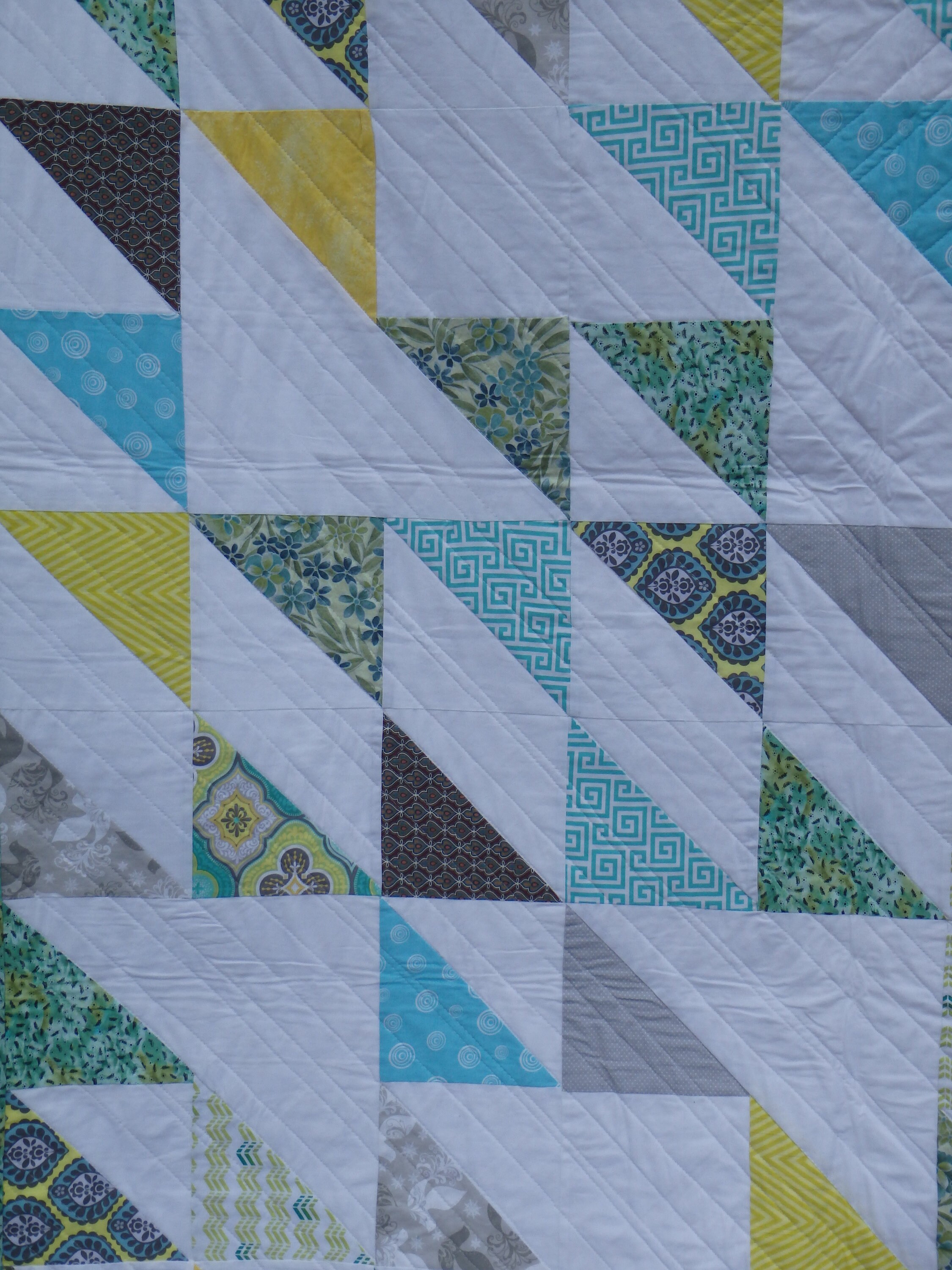 Modern Quilt Twin Size Quilt Couch Throw Lap Quilt Green - Etsy