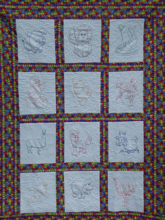 Baby Quilt Crib Quilt Gender Neutral Baby Quilt Twin Size Etsy