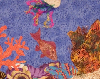 quilted seascape collage
