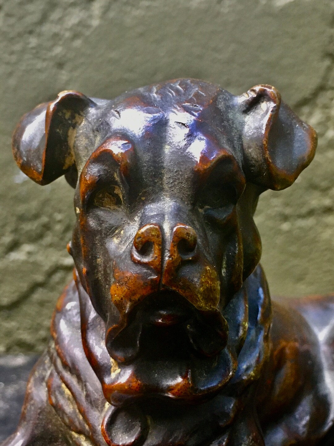 Antique Bronze Retriever Dog Sculpture Paperweight Etsy