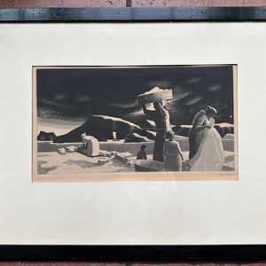 WPA Artist / Pencil Signed JJ McVicker Lithograph / Aquatint / Wove Paper