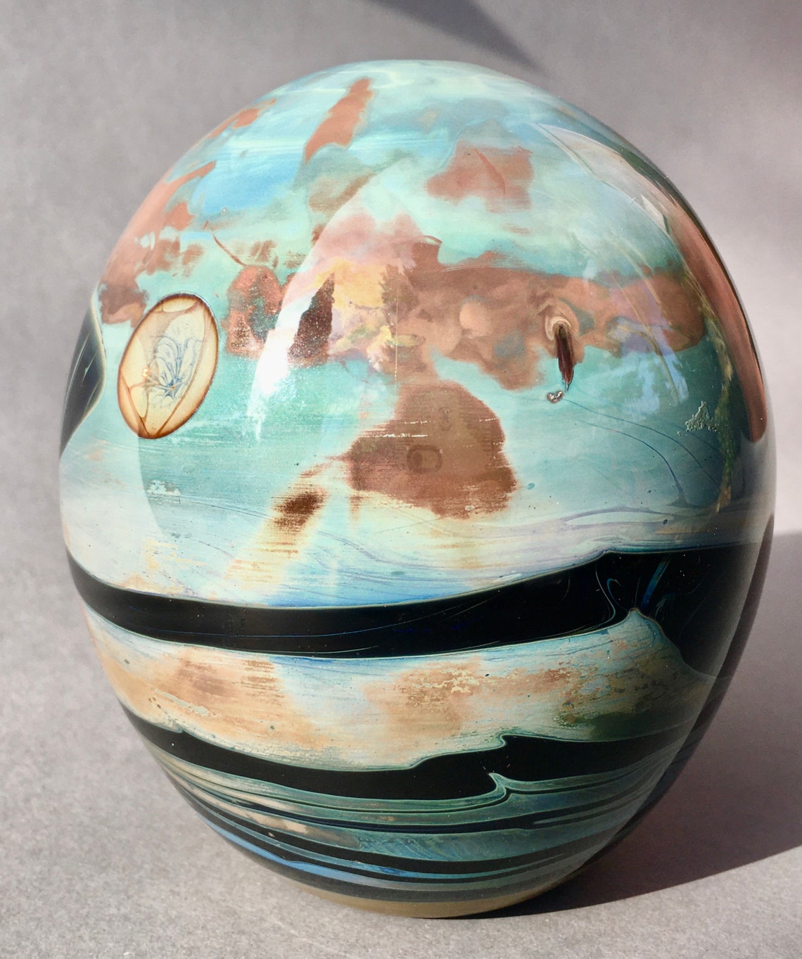 Moderne Art Glass John Lewis Moon Paperweight Vase | Etsy