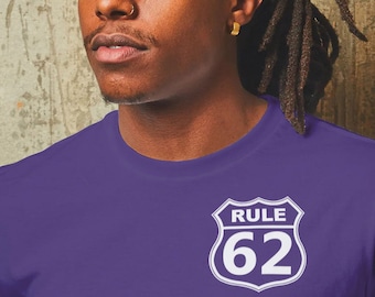Camiseta AA Rule 62: 100 % algodón, diseño serigrafiado