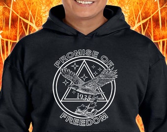 AA hoodie PROMISE Of FREEDOM   Black Pull Over Hoodie - Free Shipping - Alcoholics Anonymous