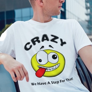 NA CRAZY EMOJI - T-shirt -  100% cotton.  Narcotics Anonymous T&#39;s - Free Shipping
