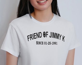 NA CLEAN DATE Friend Of Jimmy K Ladies T-shirt - Color Options - S-5X - 100% cotton - Free Shipping - Narcotics Anonymous