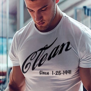 NA CLEAN DATE T-shirt - Color Options - S-5X - 100% cotton - Free Shipping - Narcotics Anonymous