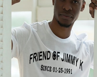 NA CLEAN DATE Friend Of Jimmy K T-shirt - Color Options - S-5X - 100% cotton - Free Shipping - Narcotics Anonymous