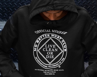 NA NO MATTER What Club  Black Pull Over Hoodie - Free Shipping - Narcotics Anonymous