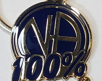 Gold Plated NA Logo Key Tag – Black Enamel 100% Narcotics Anonymous Keychain