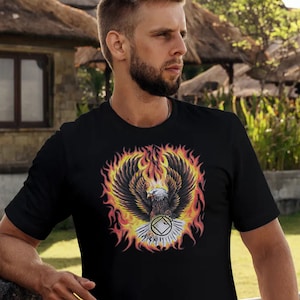 NA FLAMING EAGLE   T-shirt - S-5X - 100% cotton -   Free Shipping - Narcotics Anonymous