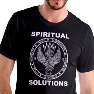 AA SPIRITUAL SOLUTIONS T-shirt  - 100% cotton - Free Shipping - Alcoholics Anonymous