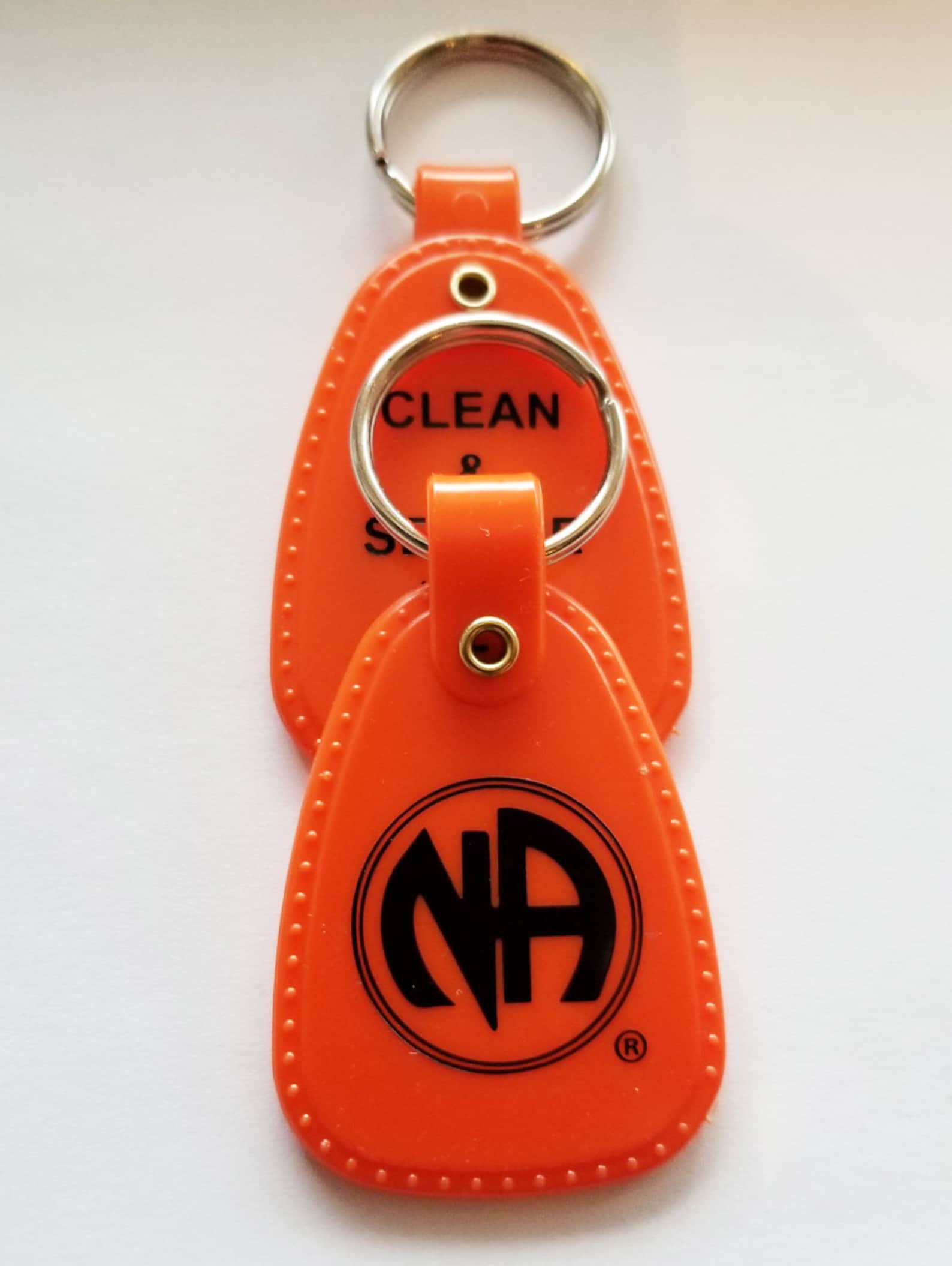 NA Orange & Black Key Tag 5 Year Clean Time Key Tag Etsy