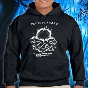 na PAY It FORWARD Black Pull Over Hoodie Free Shipping Narcotics Anonymous imagem 4