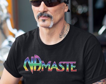 NA NAMASTE Rainbow  T-shirt -  100% cotton - Narcotics Anonymous - Free Shipping