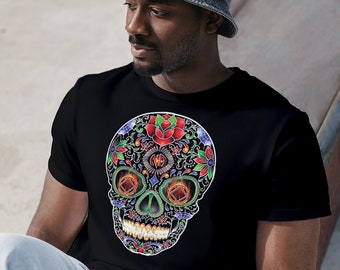 NA SUGAR SKULL Inverted Graphic T-shirt -  100% cotton  Narcotics Anonymous T's - Free Shipping