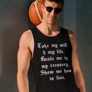 NA 3RD STEP Prayer Unisex  Tank Top - Narcotics Anonymous - Free Shipping