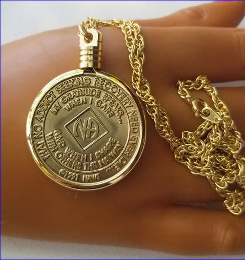 NA Necklace Medallion Holder For Key Chain Or Necklace Etsy