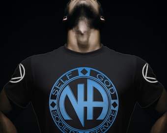 NA Lrg Self God Society Service  T-shirt - 100% cotton - Free Shipping - Narcotics Anonymous