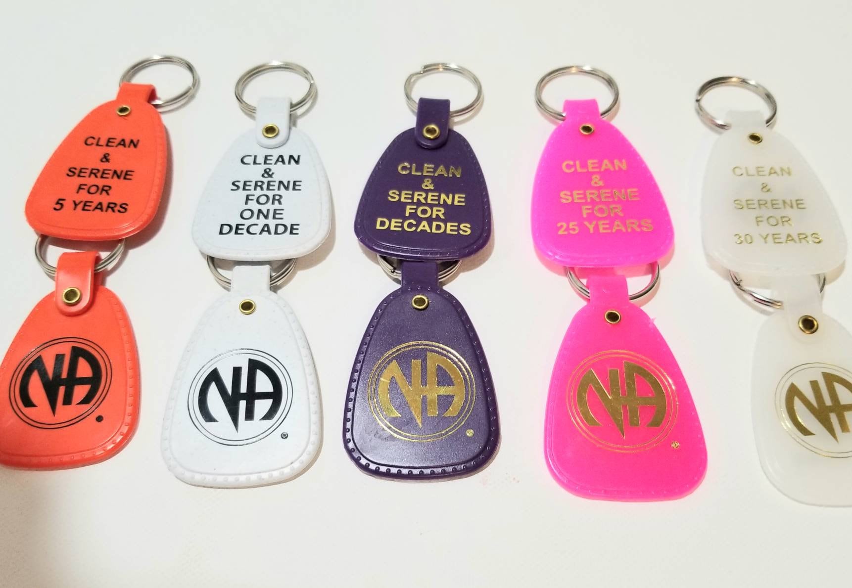 NA 5yr 10yr 20yr 25yr 30yr Year Clean Time Key Tag Narcotics Anonymous Free Shipping Etsy UK