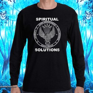 AA SPIRITUAL SOLUTIONS  Long Sleeve T-shirt  - 100% cotton - Free Shipping - Alcoholics Anonymous