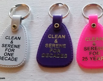 NA Lot of 10, 20 & 25 Year Clean Time Key Tag - Narcotics Anonymous