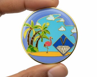 Beach Life NA Recovery Medallion: Narcotics Anonymous Clean Time