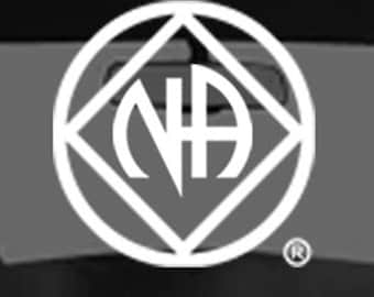 NA DOUBLE NA Symbol Vinyl Decal  Size Options  Vehicle Sticker, 12 Step Car Decals,  Narcotics Anonymous