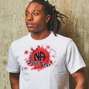 NA JUST STAY -  T-shirt - 100% cotton - Free Shipping - Narcotics Anonymous