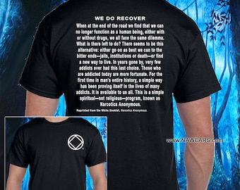 NA We Do RECOVER T-shirt - 100% cotton - Narcotics Anonymous - Free Shipping