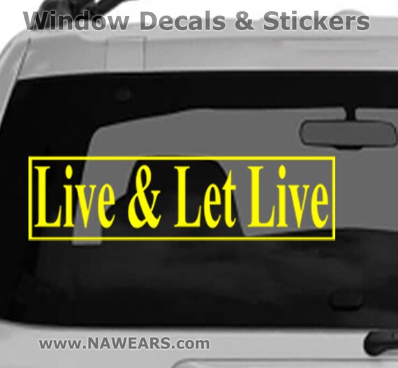 Buy AA LIVE LET Live Vinyl Decal Color Options Vehicle Sticker