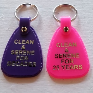 NA Lot of 10, 20, 25 & 30 Year Clean Time Key Tag - Narcotics Anonymous
