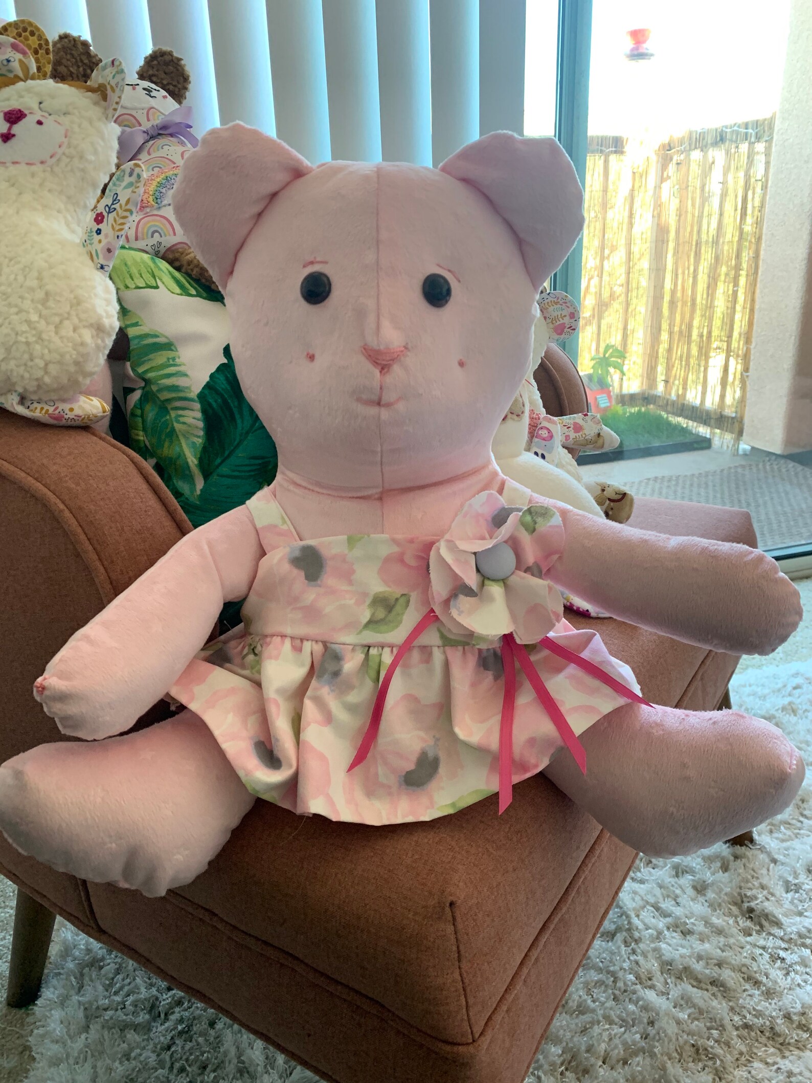 Pinky Minky Bear Grand ours en peluche OOAK Etsy