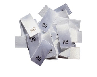 25 size labels - size 86