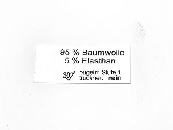 Adress Etiketten Jersey "Cord" In Khakigrün, 95% Baumwolle Und 5 % Elasthan Tafel Etiketten