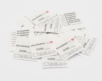 Universal labels handmade with heart / 25 pieces