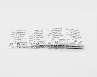 20 self-adhesive textile labels Universal labels